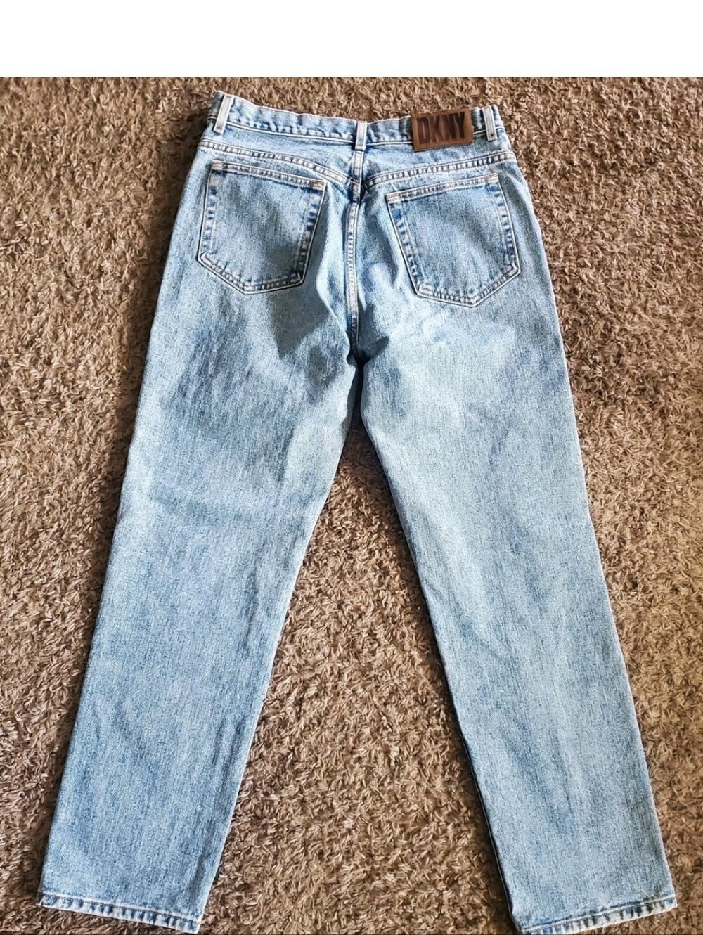 DKNY Jeans Womens Vintage 90's High-Rise Relaxed Fit Straight Light Wash Size 14